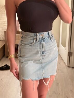 Light Blue Tommy Hilfiger  Denim Mini Skirt